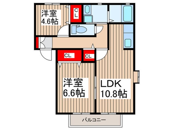 カーサソレアードⅡの物件間取画像